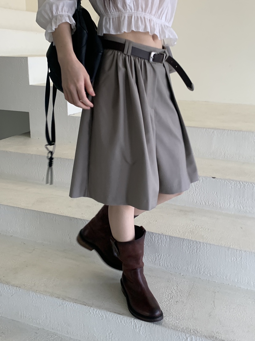 LOGARDEN韓國直郵實拍女裝新品熱賣26春夏時尚裙褲不含腰帶LO GARDEN裙褲