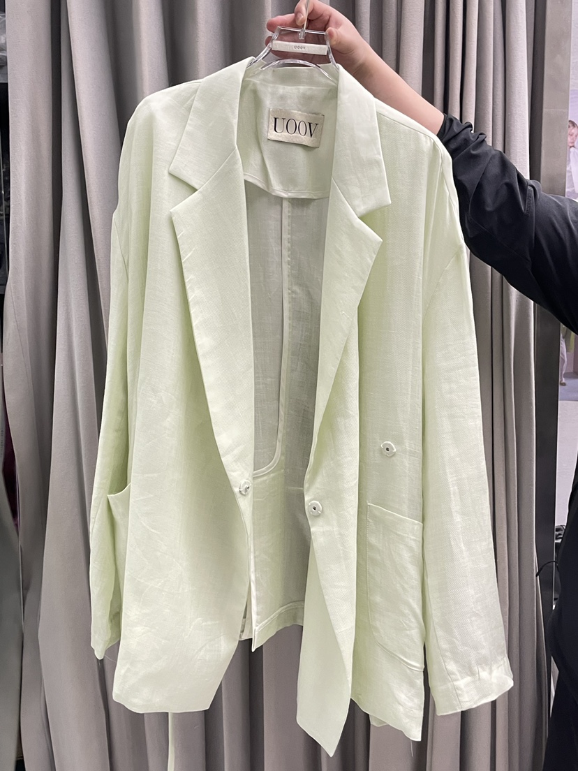 UOOV韓國直郵實拍女裝新品休閑熱賣26春夏推薦夾克含腰帶UOOV夾克圖色1