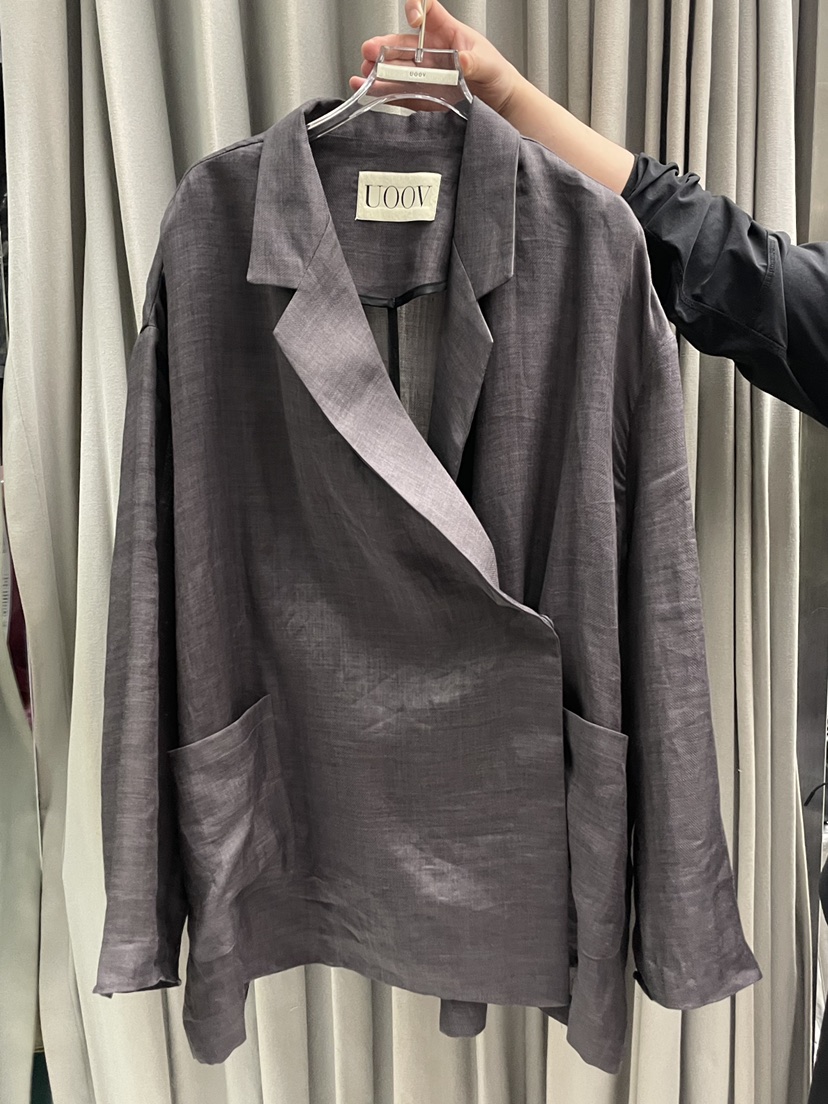 UOOV韓國直郵實拍女裝新品休閑熱賣26春夏推薦夾克含腰帶UOOV夾克圖色3