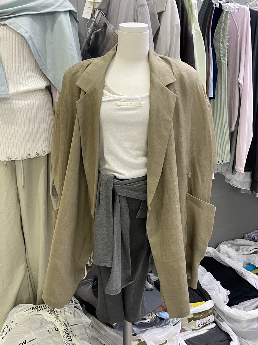 UOOV韓國直郵實拍女裝新品休閑熱賣26春夏推薦夾克含腰帶UOOV夾克圖色4