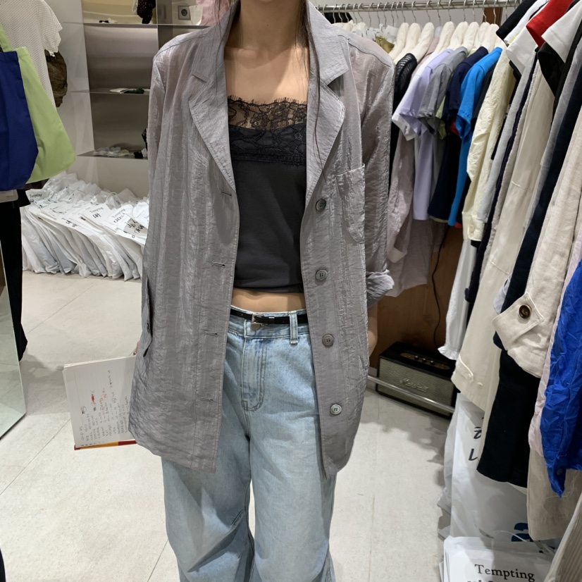 TEMPTING韓國直郵實拍女士新品職業時尚休閑熱賣26春夏夾克TEMPTING夾克圖色1