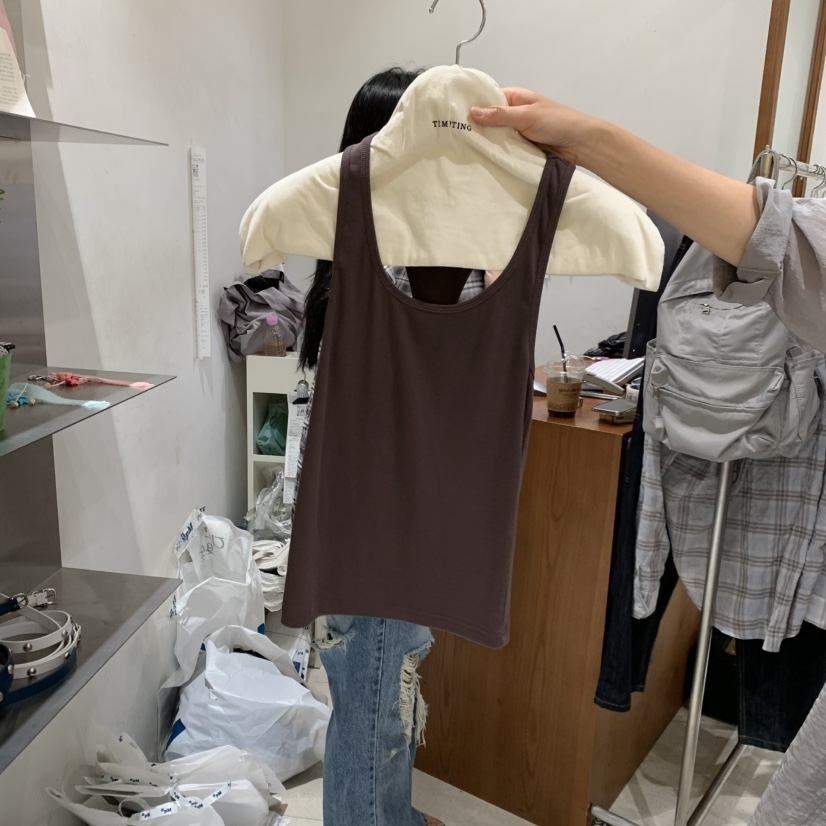 TEMPTING韓國東大門直郵女裝新款職業休閑26春夏吊帶背心羅紋TEMPTING吊帶/背心圖色3
