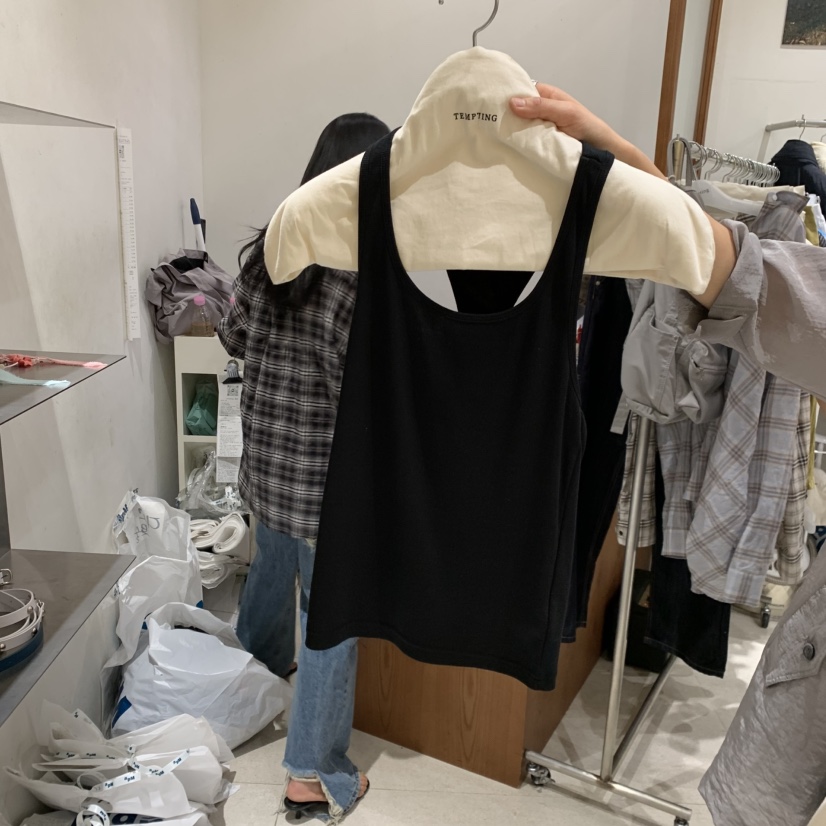 TEMPTING韓國東大門直郵女裝新款職業休閑26春夏吊帶背心羅紋TEMPTING吊帶/背心圖色4