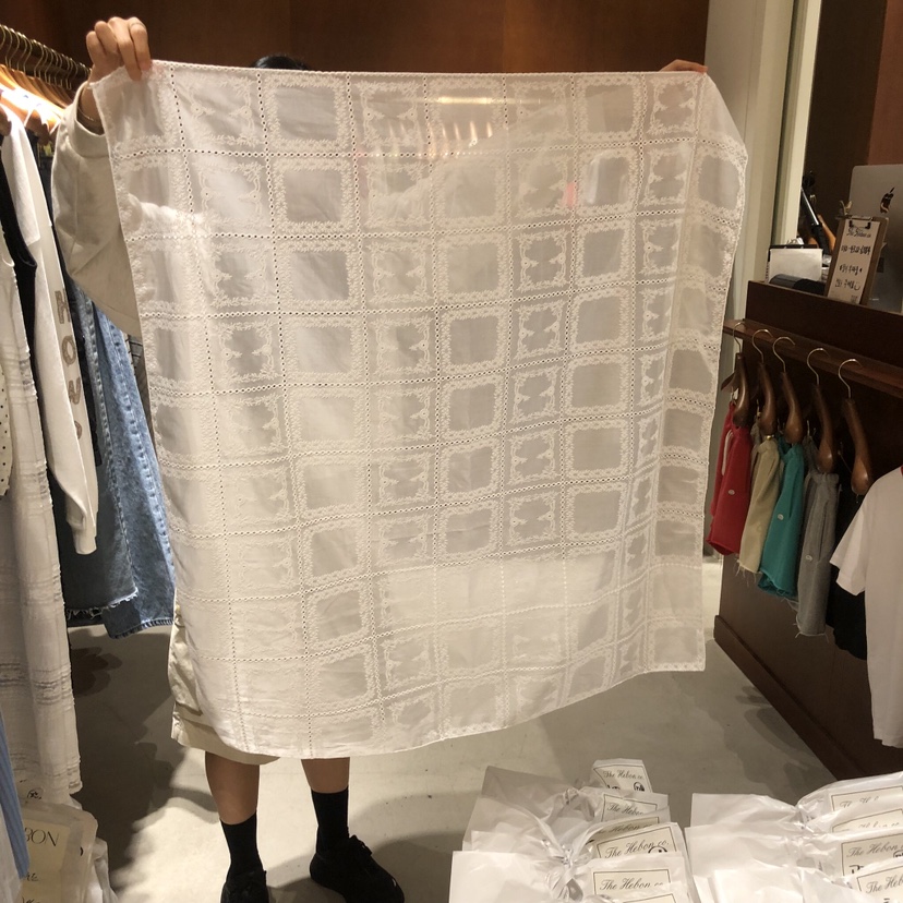 HEBON韓國直郵女士新款職業推薦人氣26春夏圍巾披肩刺繡圍巾HEBON圍巾/披肩圖色1
