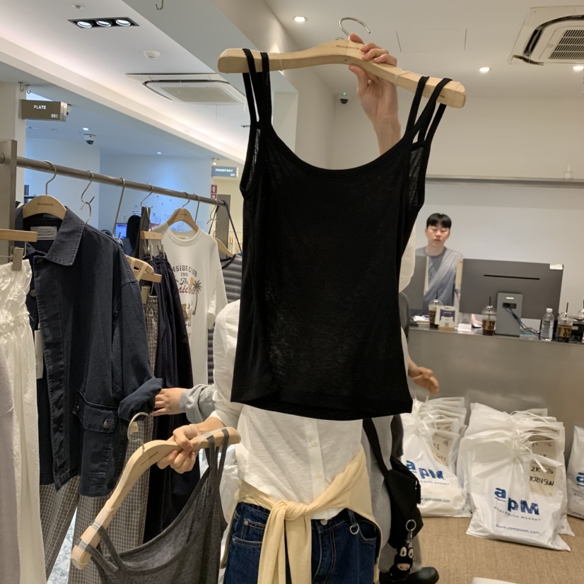 SELF SERVICE韓國東大門代購女士新品休閑吊帶背心羊毛絲綢SELF SERVICE吊帶/背心圖色3