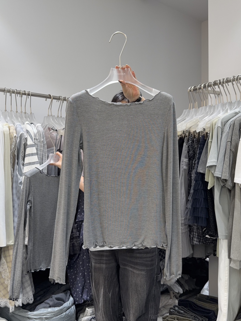 LOOKK/MIMME韓國東大門代購女裝新品熱賣休閑人氣長袖T恤LOOKK/MIMME長袖T恤圖色2