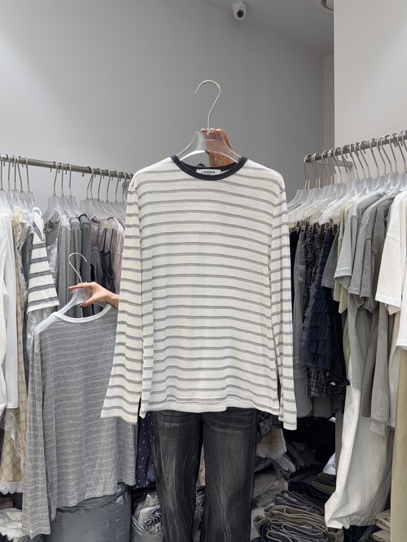 LOOKK/MIMME韓國代購女士新品人氣時尚26春夏熱賣長袖T恤LOOKK/MIMME長袖T恤圖色1