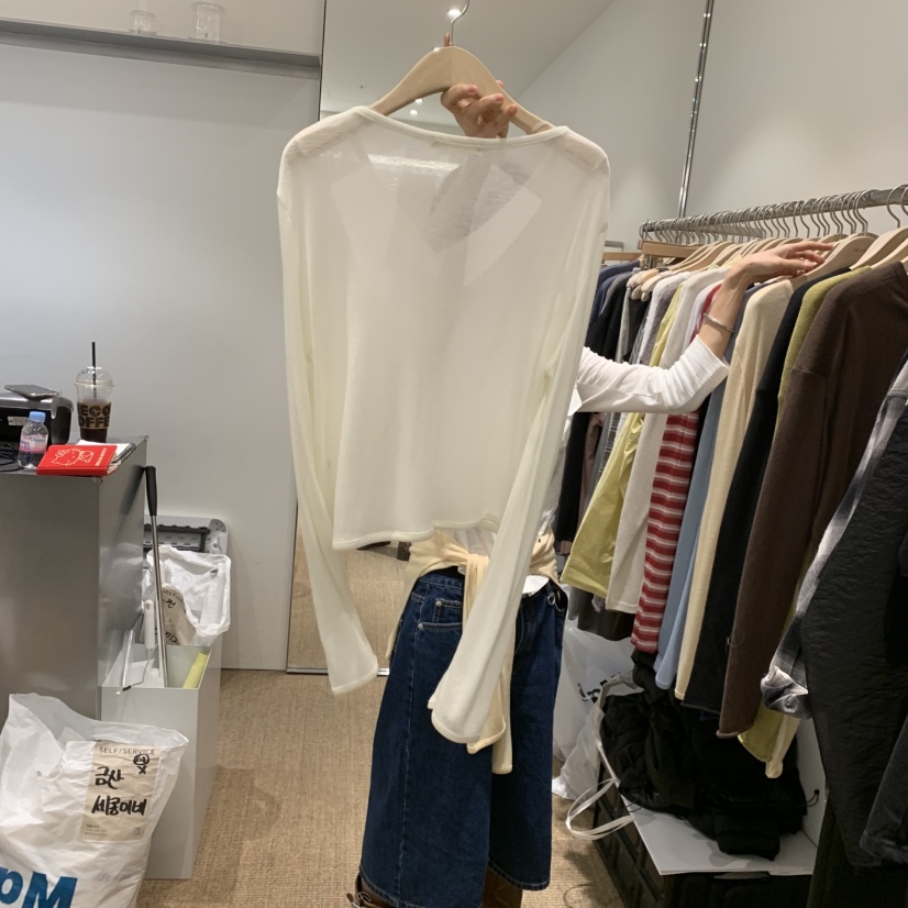 SELF SERVICE韓國直郵女裝新款時尚26春夏針織衫羊毛絲質開衫SELF SERVICE針織衫