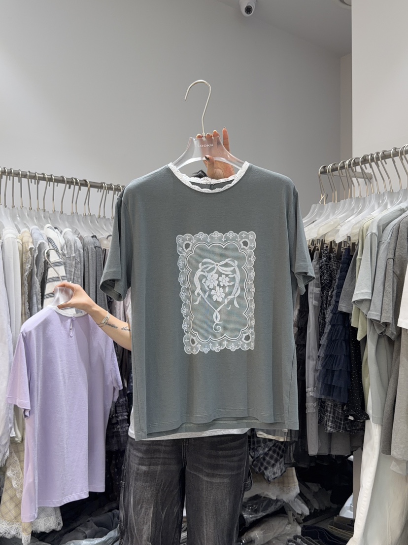 LOOKK/MIMME韓國直郵女裝新品26春夏職業時尚人氣推薦T恤LOOKK/MIMMET恤圖色1