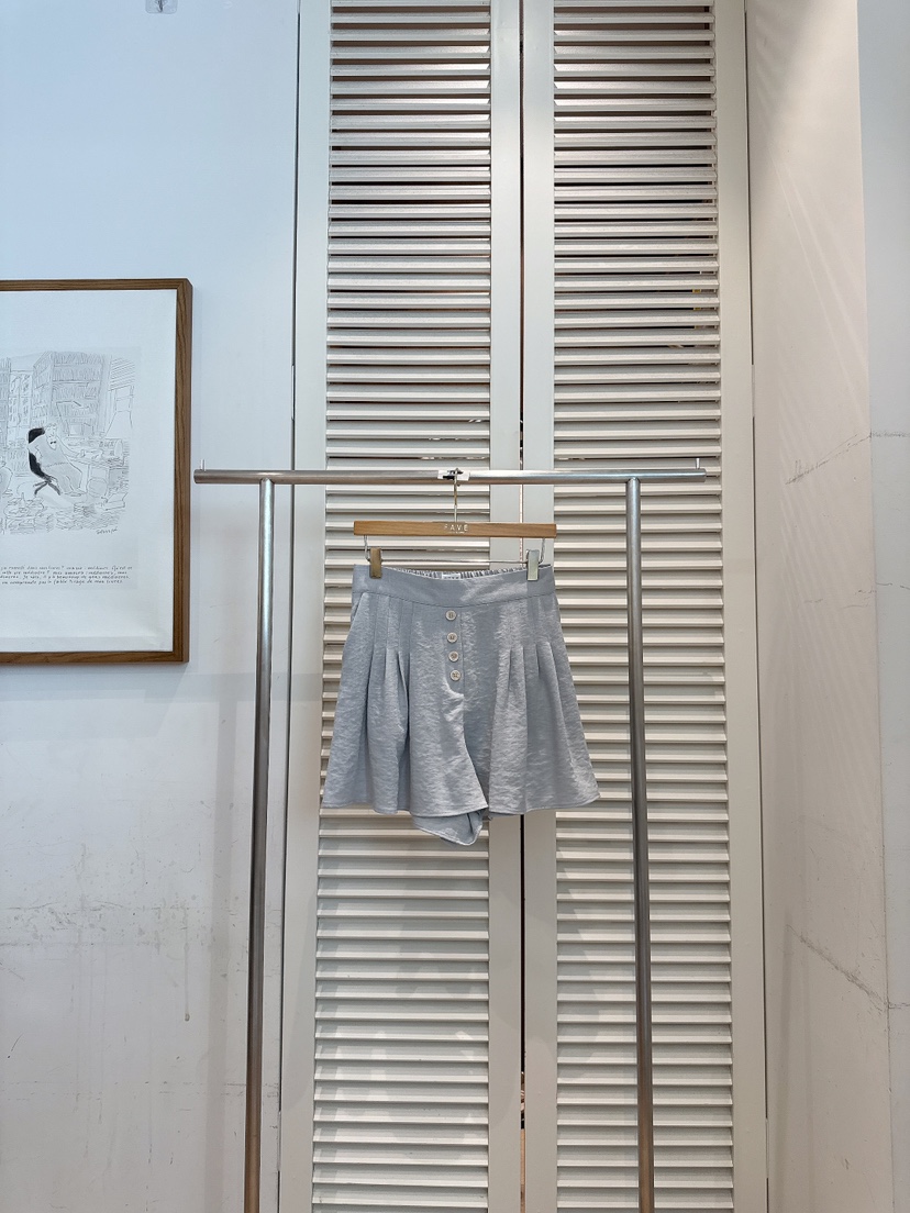 FAVE-L韓國代購女裝新款休閑26春夏時尚熱賣推薦職業短褲FAVE-L短褲圖色2灰藍