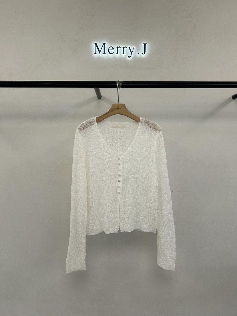 MERRY-J韓國直郵實拍女裝新品人氣休閑針織衫V領柔軟開衫MERRY-J針織衫圖色2