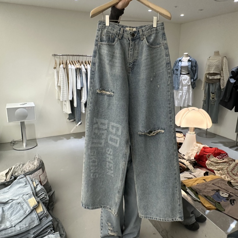 VAULT韓國東大門直郵女士新品熱賣時尚職業26春夏推薦牛仔褲VAULT牛仔褲圖色1