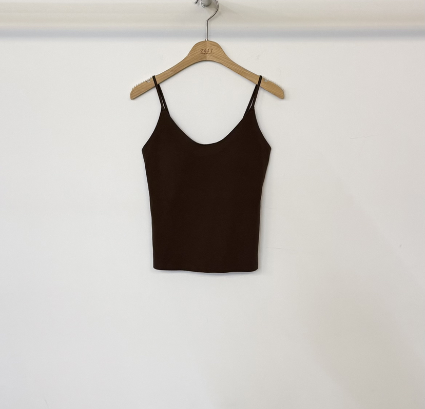 TWENTY FOUR SEVEN24-7韓國代購女裝新款26春夏吊帶背心TEWNTY FOUR SEVEN24-7吊帶/背心圖色3棕色