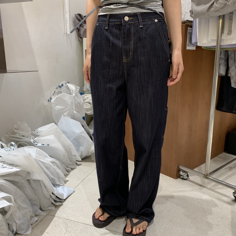 TEMPTING韓國直郵實拍女裝新品熱賣人氣職業牛仔褲不褪色TEMPTING牛仔褲圖色1