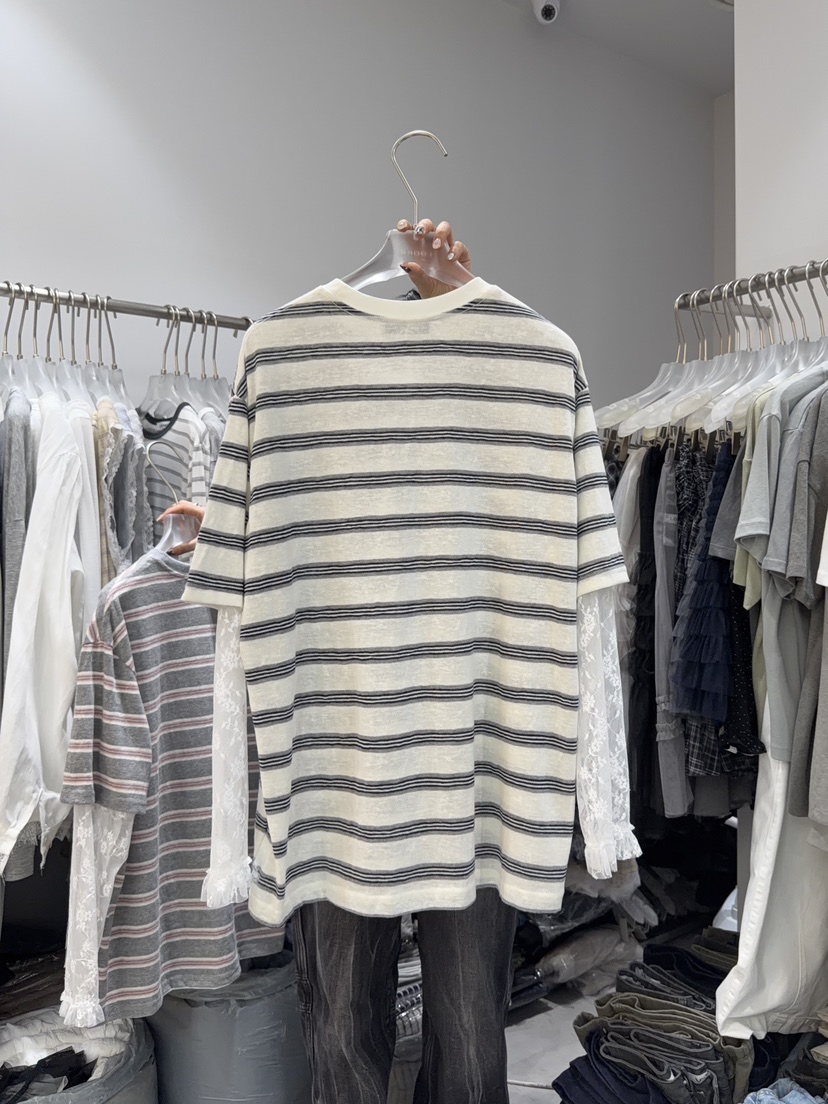 LOOKK/MIMME韓國代購女士新品26春夏熱賣推薦長袖T恤假兩件LOOKK/MIMME長袖T恤