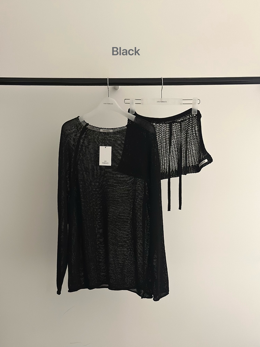 ANDTERRACE韓國東大門代購女士新品人氣熱賣時尚套裝套裝ANDTERRACE套裝圖色4黑色