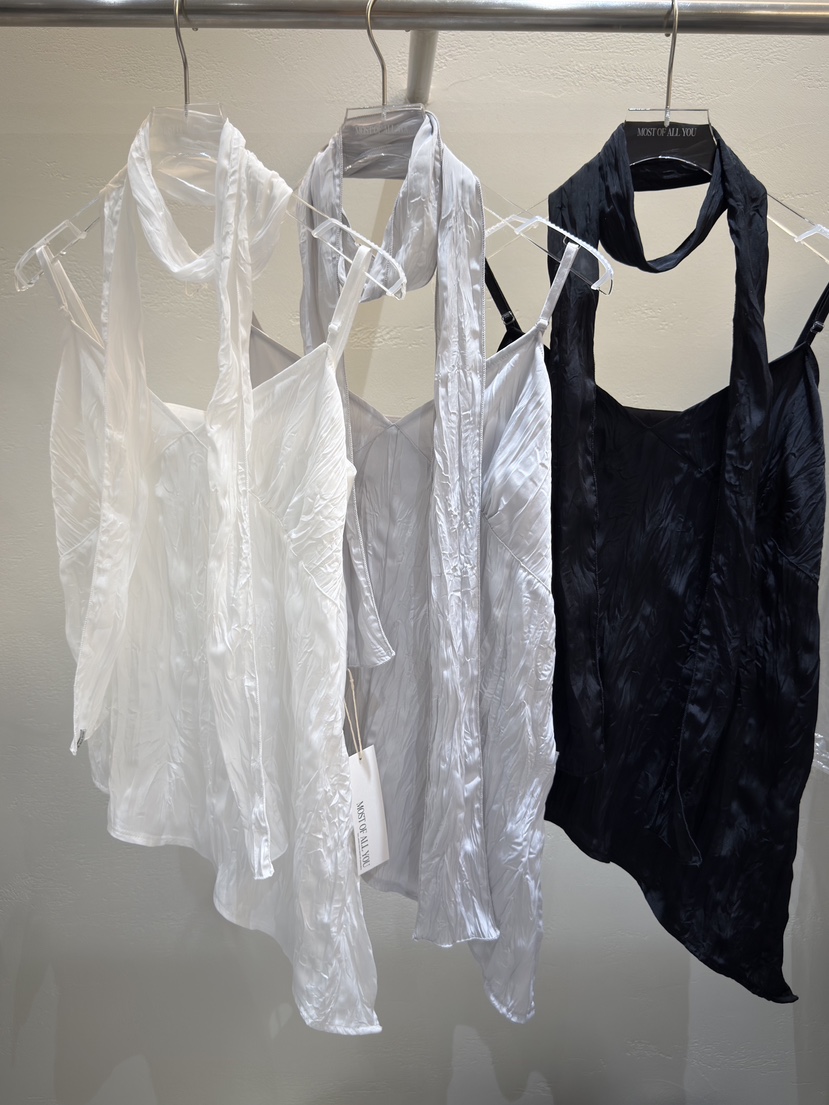 MOST OF ALL U韓國代購女裝新品休閑職業吊帶背心含圍巾MOST OF ALL U吊帶/背心