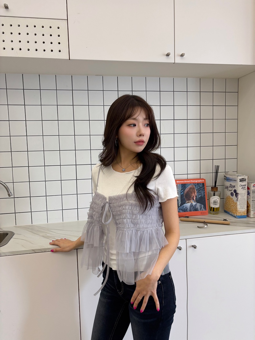 TOO HOT韓國東大門代購女士新款人氣26春夏吊帶背心蕾絲TOO HOT吊帶/背心