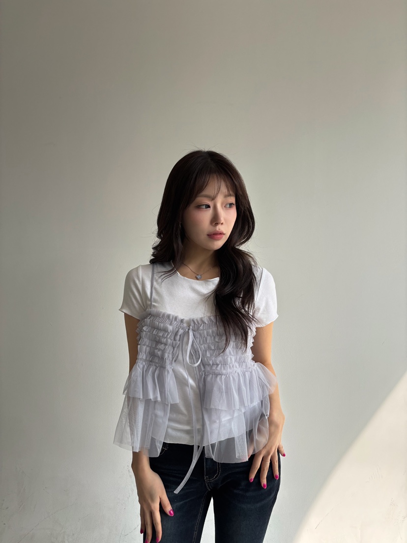 TOO HOT韓國東大門代購女士新款人氣26春夏吊帶背心蕾絲TOO HOT吊帶/背心