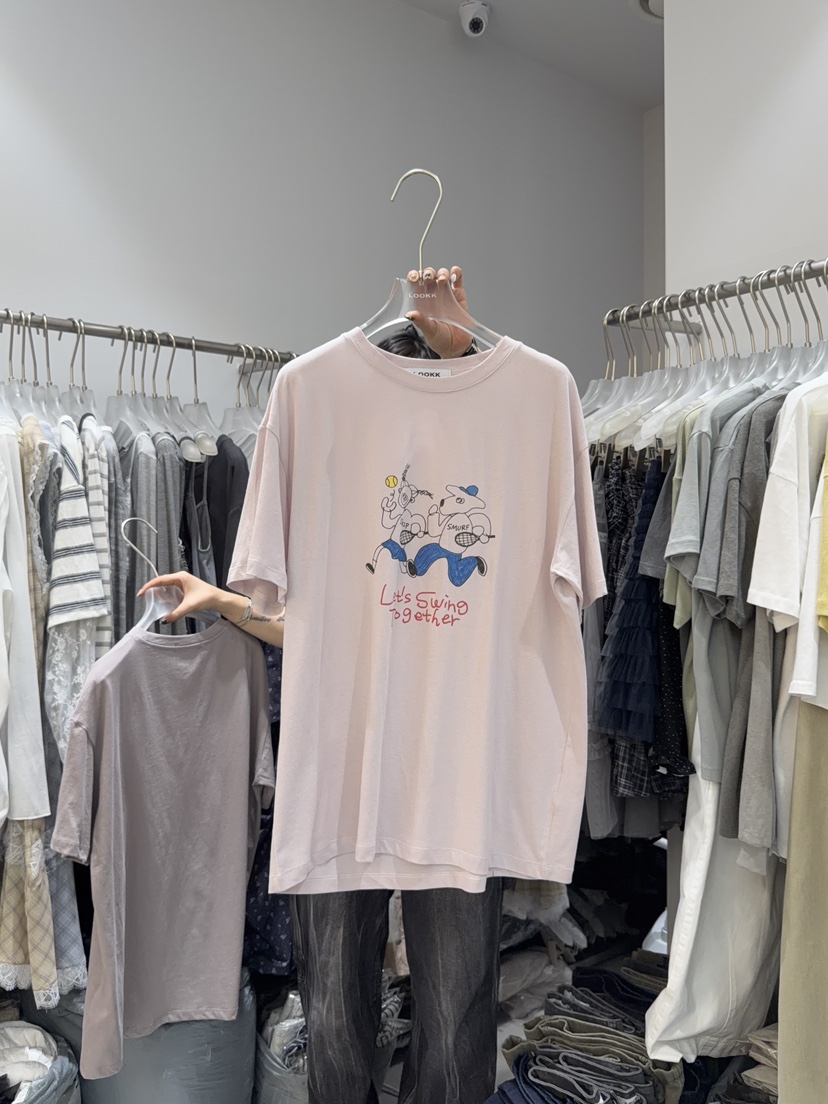 LOOKK/MIMME韓國東大門代購女裝新品職業推薦26春夏熱賣T恤LOOKK/MIMMET恤圖色1