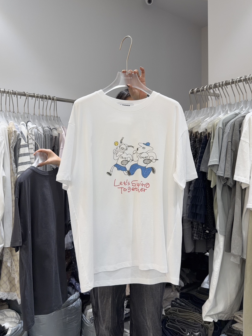 LOOKK/MIMME韓國東大門代購女裝新品職業推薦26春夏熱賣T恤LOOKK/MIMMET恤圖色2