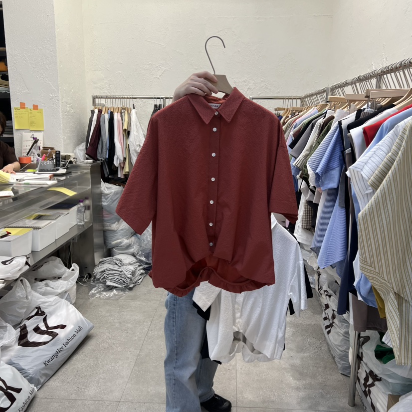 DA YLOG韓國直郵女裝新品時尚職業26春夏襯衫蕾絲衫寬松DA YLOG襯衫/蕾絲衫圖色1