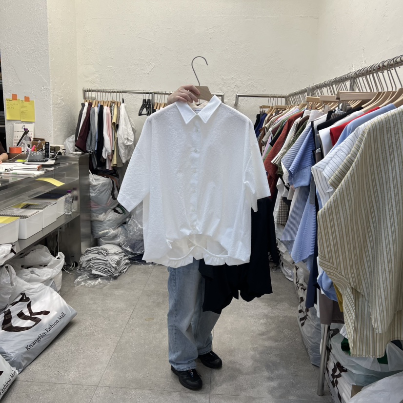 DA YLOG韓國直郵女裝新品時尚職業26春夏襯衫蕾絲衫寬松DA YLOG襯衫/蕾絲衫圖色2