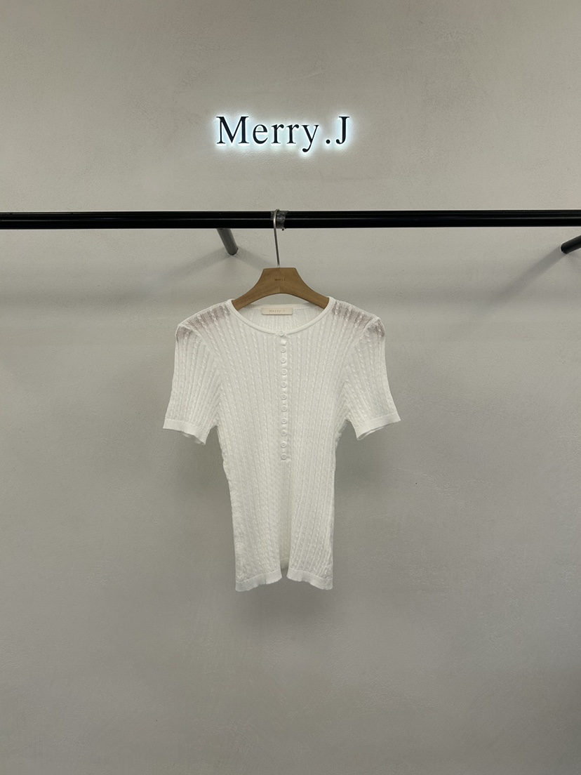 MERRY-J韓國東大門直郵女士新款人氣職業針織衫修身紐扣MERRY-J針織衫圖色1