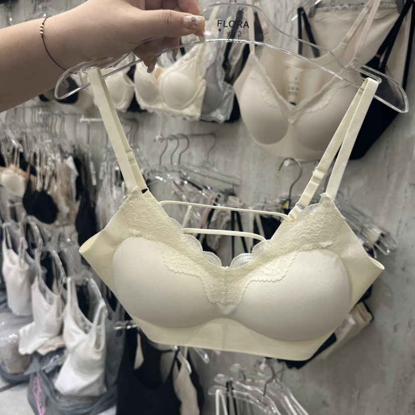 FLORAL-P韓國東大門代購女士新品26春夏職業休閑內衣文胸FLORAL-P內衣/文胸圖色1白色