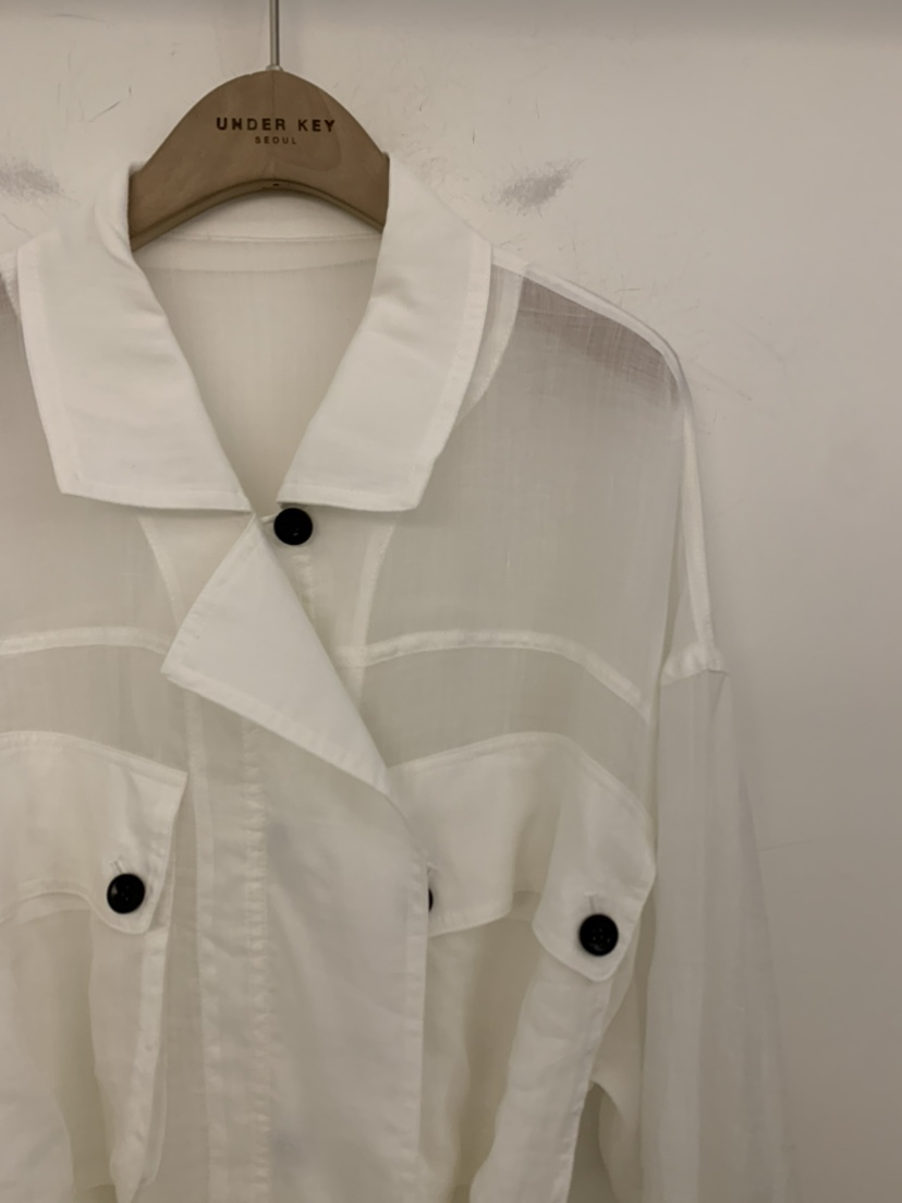 UNDER KEY韓國直郵女裝新款時尚熱賣職業26春夏夾克含腰繩UNDER KEY夾克