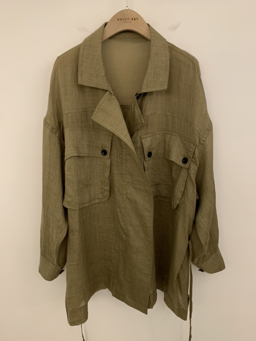 UNDER KEY韓國直郵女裝新款時尚熱賣職業26春夏夾克含腰繩UNDER KEY夾克圖色1