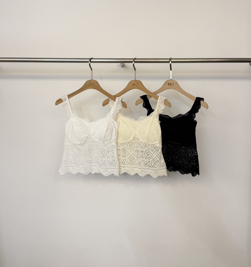 TWENTY FOUR SEVEN24-7韓國直郵女士新款26春夏吊帶背心蕾絲TEWNTY FOUR SEVEN24-7吊帶/背心