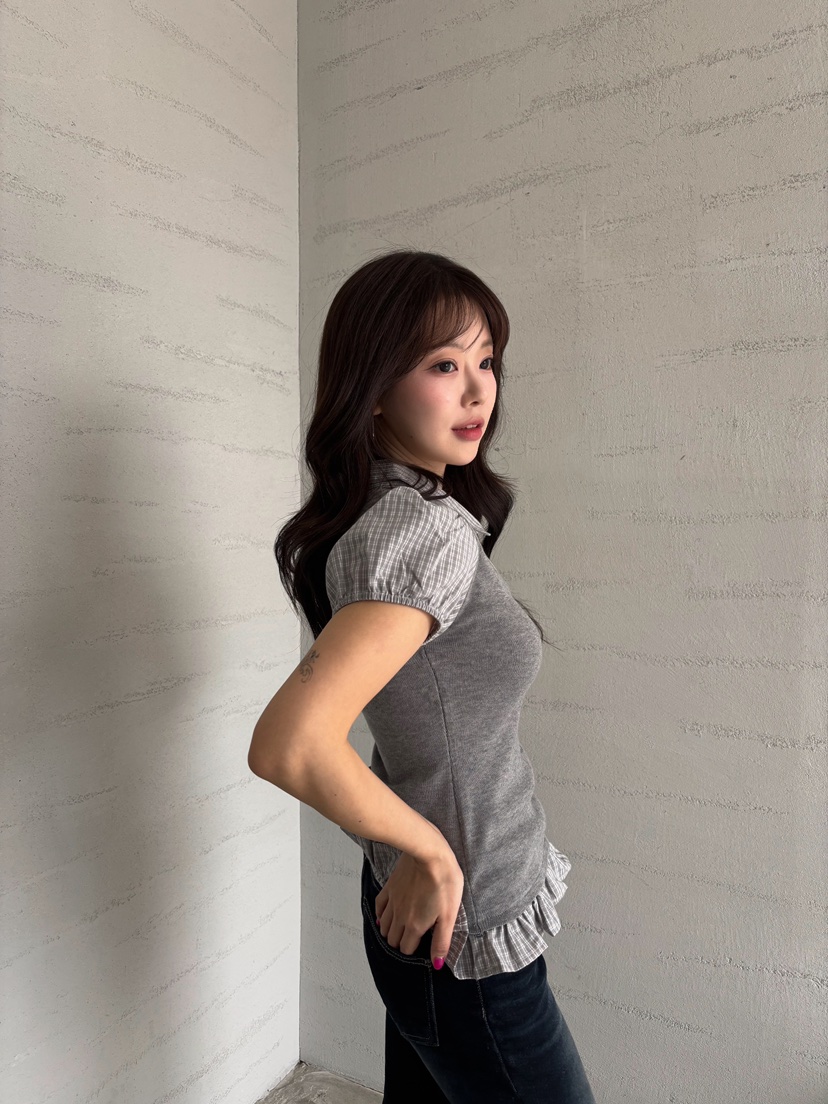 TOO HOT韓國直郵實拍女士新品26春夏熱賣襯衫蕾絲衫假兩件TOO HOT襯衫/蕾絲衫