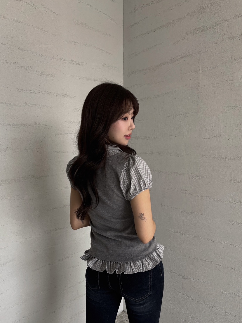 TOO HOT韓國直郵實拍女士新品26春夏熱賣襯衫蕾絲衫假兩件TOO HOT襯衫/蕾絲衫