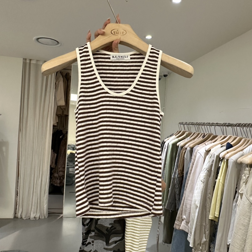 VAULT韓國東大門代購女裝新品休閑人氣26春夏推薦吊帶背心VAULT吊帶/背心圖色1棕色