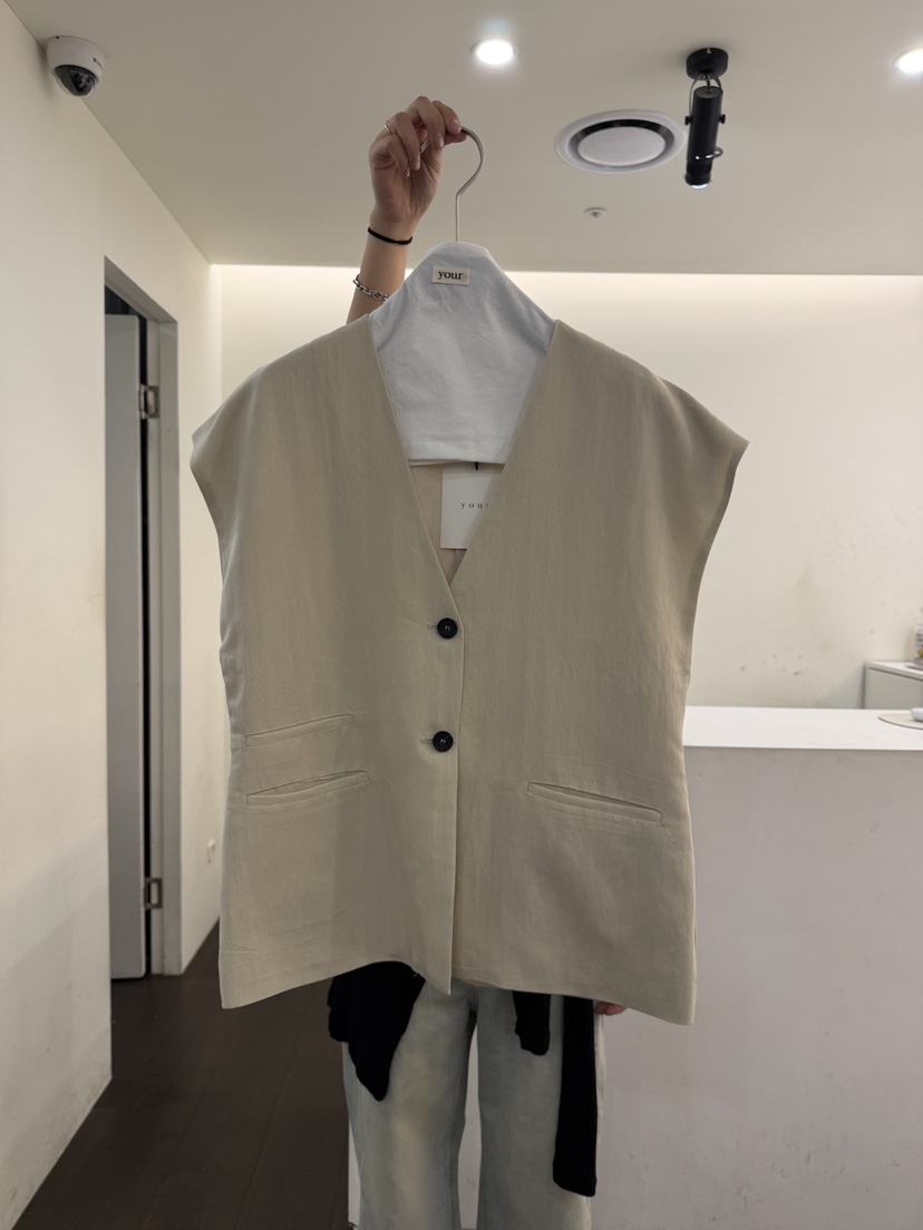 YOUR-P韓國東大門代購女裝新款休閑熱賣推薦26春夏職業馬甲YOUR-P馬甲圖色1