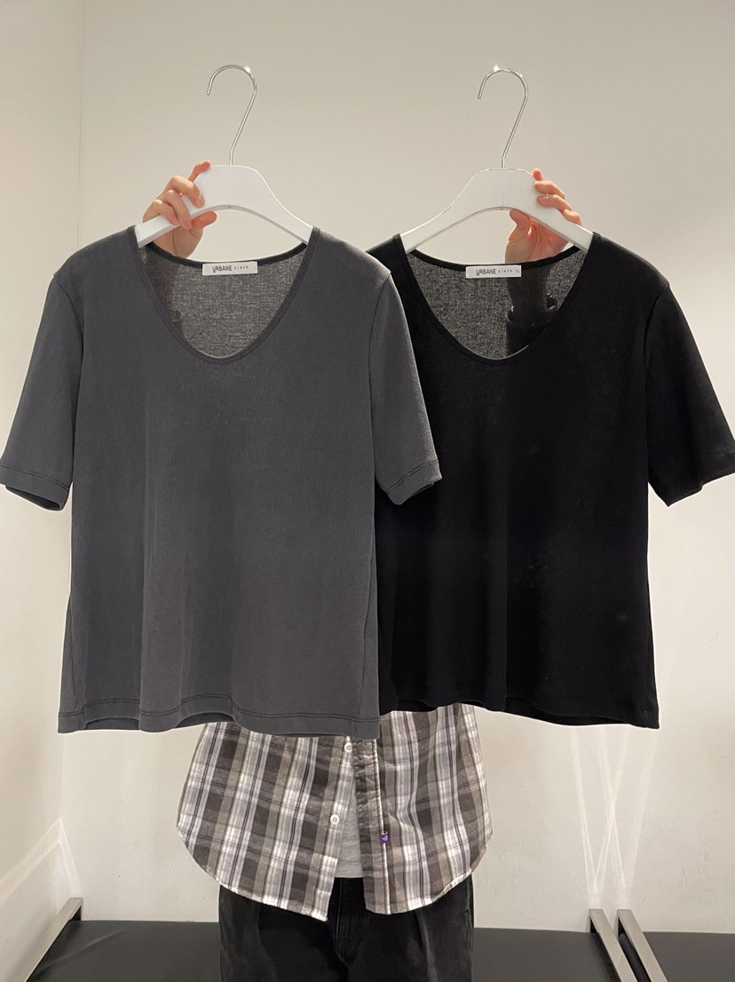 URBANE cloth韓國直郵女士新款26春夏職業推薦時尚人氣T恤URBANE clothT恤