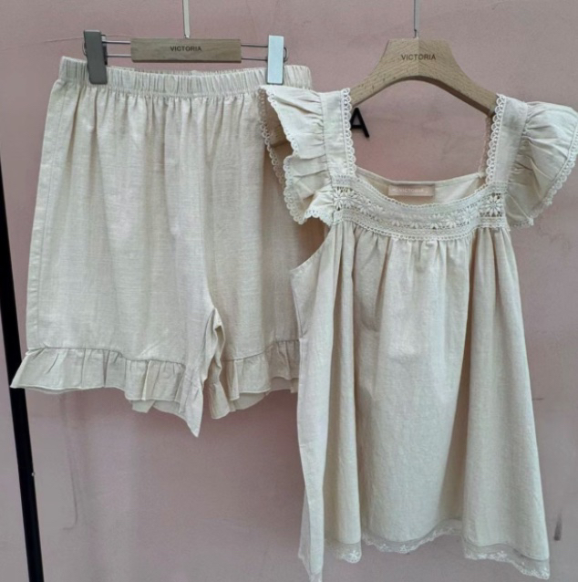 VICTORIA-P韓國直郵實拍女士新款人氣推薦職業26春夏睡衣純棉VICTORIA睡衣圖色1