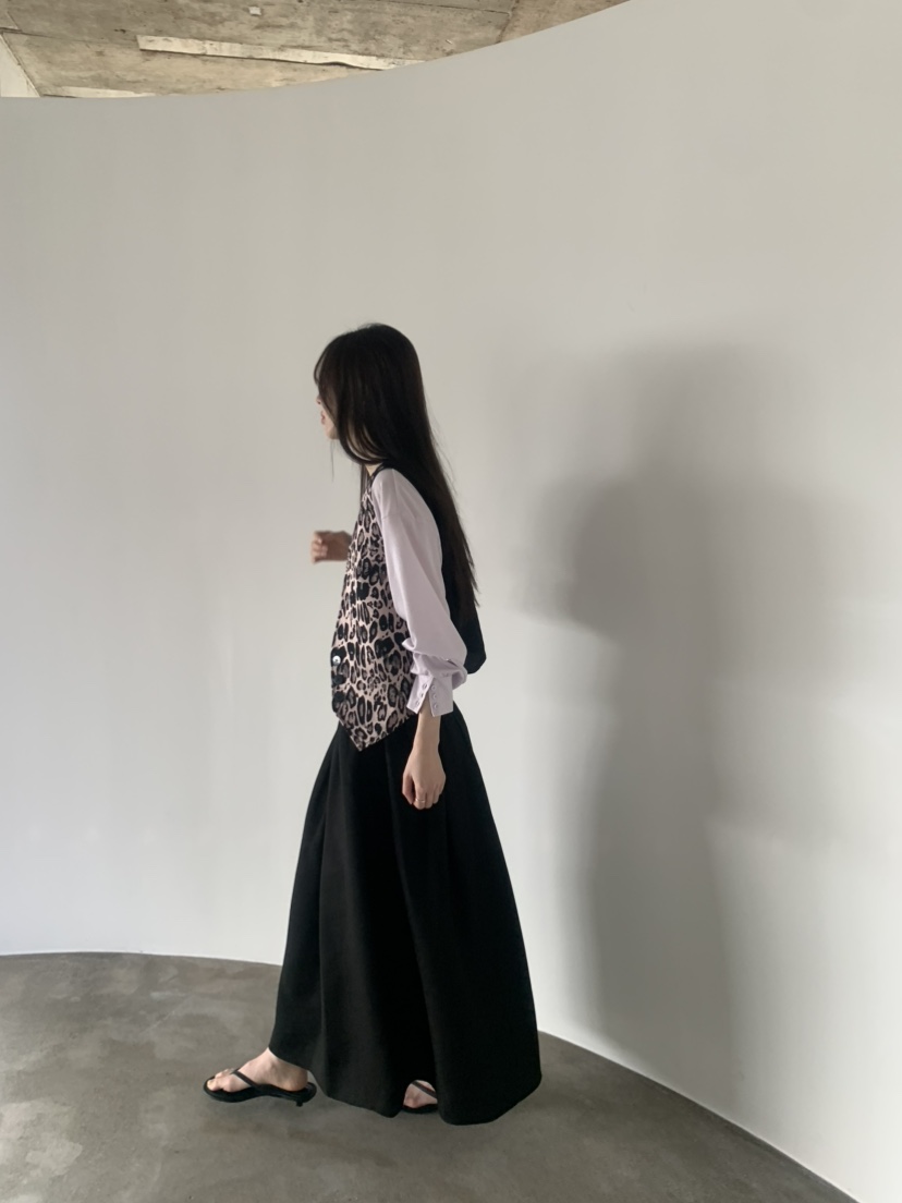 LE AVE韓國直郵實拍女裝新款熱賣時尚26春夏休閑馬甲豹紋LE AVE馬甲