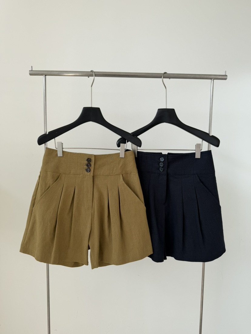 LE AVE韓國東大門代購女士新品職業26春夏熱賣休閑短褲亞麻LE AVE短褲