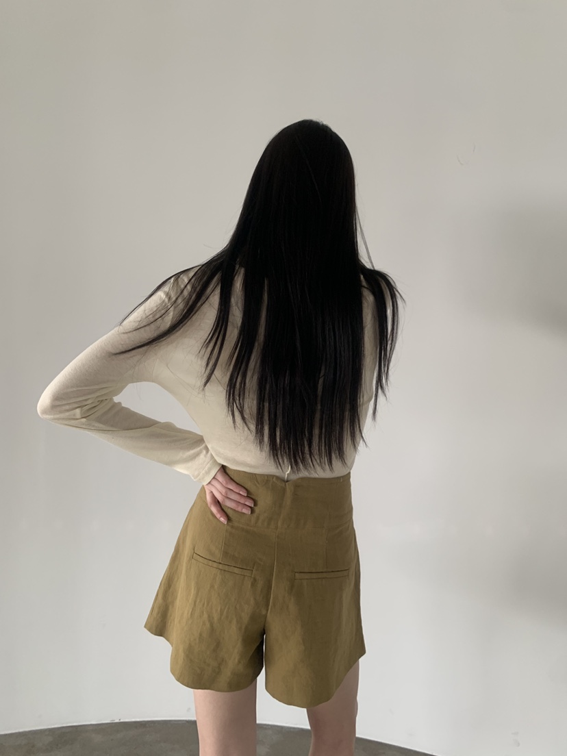 LE AVE韓國東大門代購女士新品職業26春夏熱賣休閑短褲亞麻LE AVE短褲