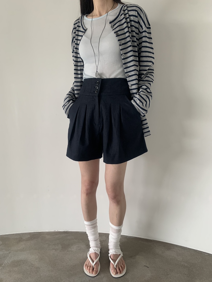 LE AVE韓國東大門代購女士新品職業26春夏熱賣休閑短褲亞麻LE AVE短褲