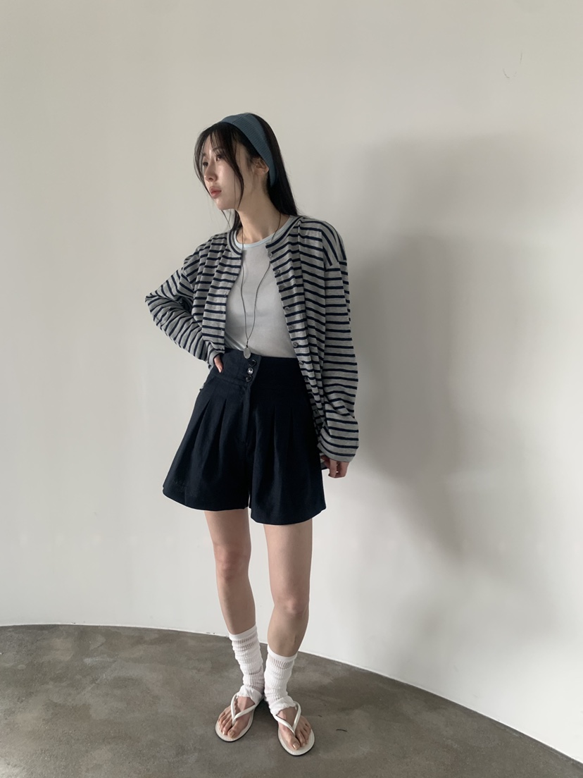 LE AVE韓國東大門代購女士新品職業26春夏熱賣休閑短褲亞麻LE AVE短褲