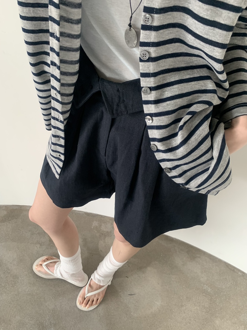 LE AVE韓國東大門代購女士新品職業26春夏熱賣休閑短褲亞麻LE AVE短褲