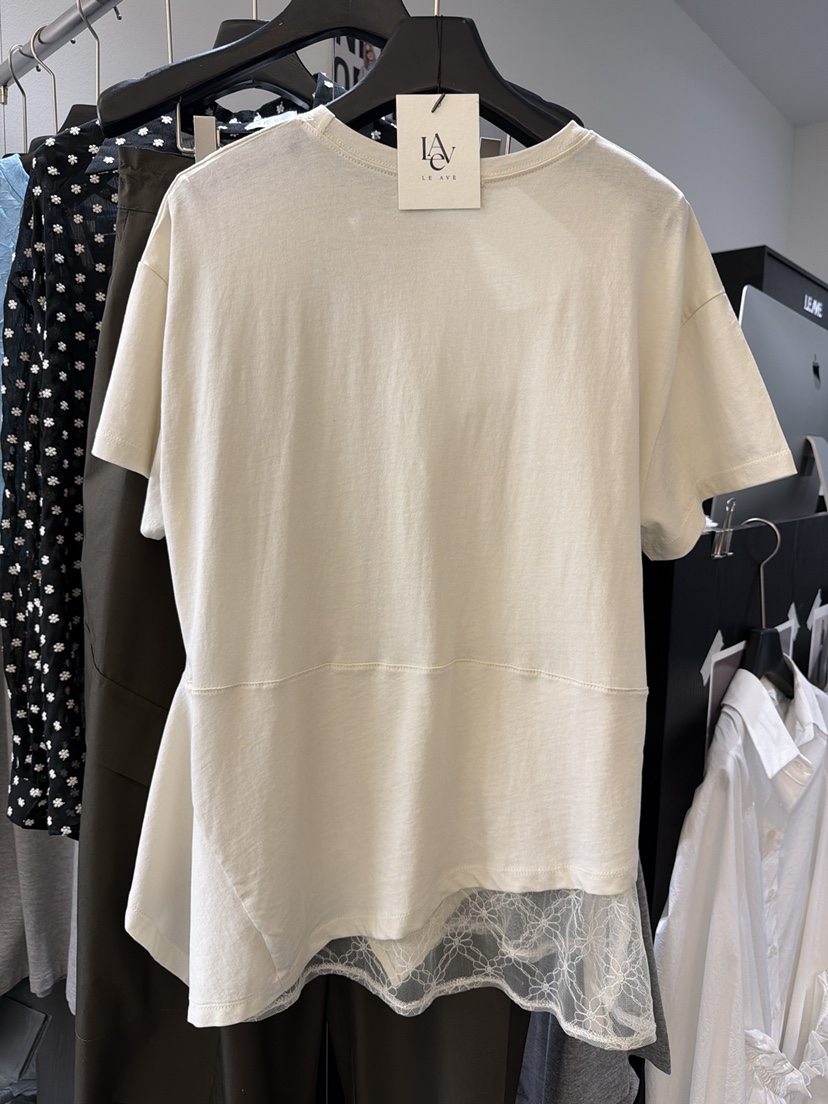 LE AVE韓國代購女裝新款休閑26春夏推薦人氣職業時尚T恤LE AVET恤