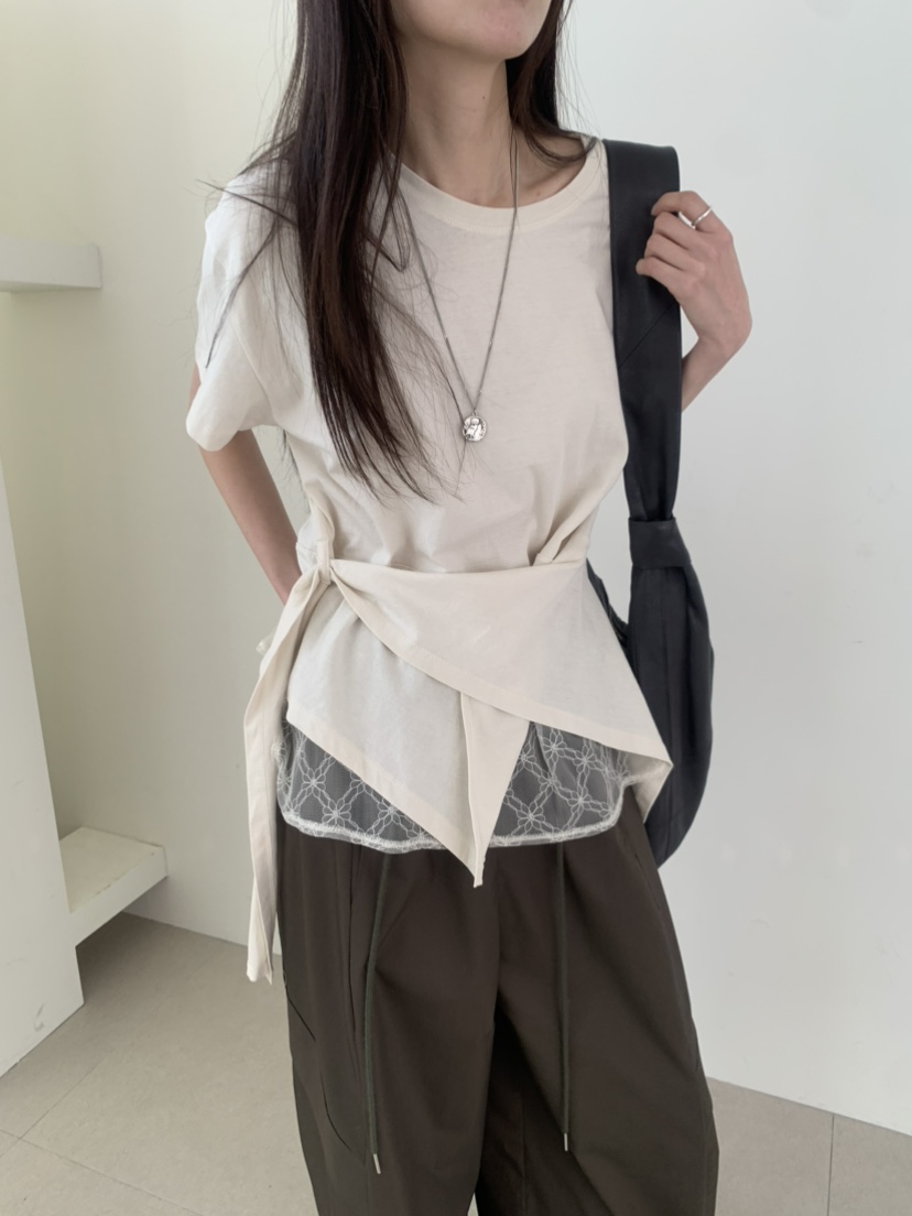 LE AVE韓國代購女裝新款休閑26春夏推薦人氣職業時尚T恤LE AVET恤