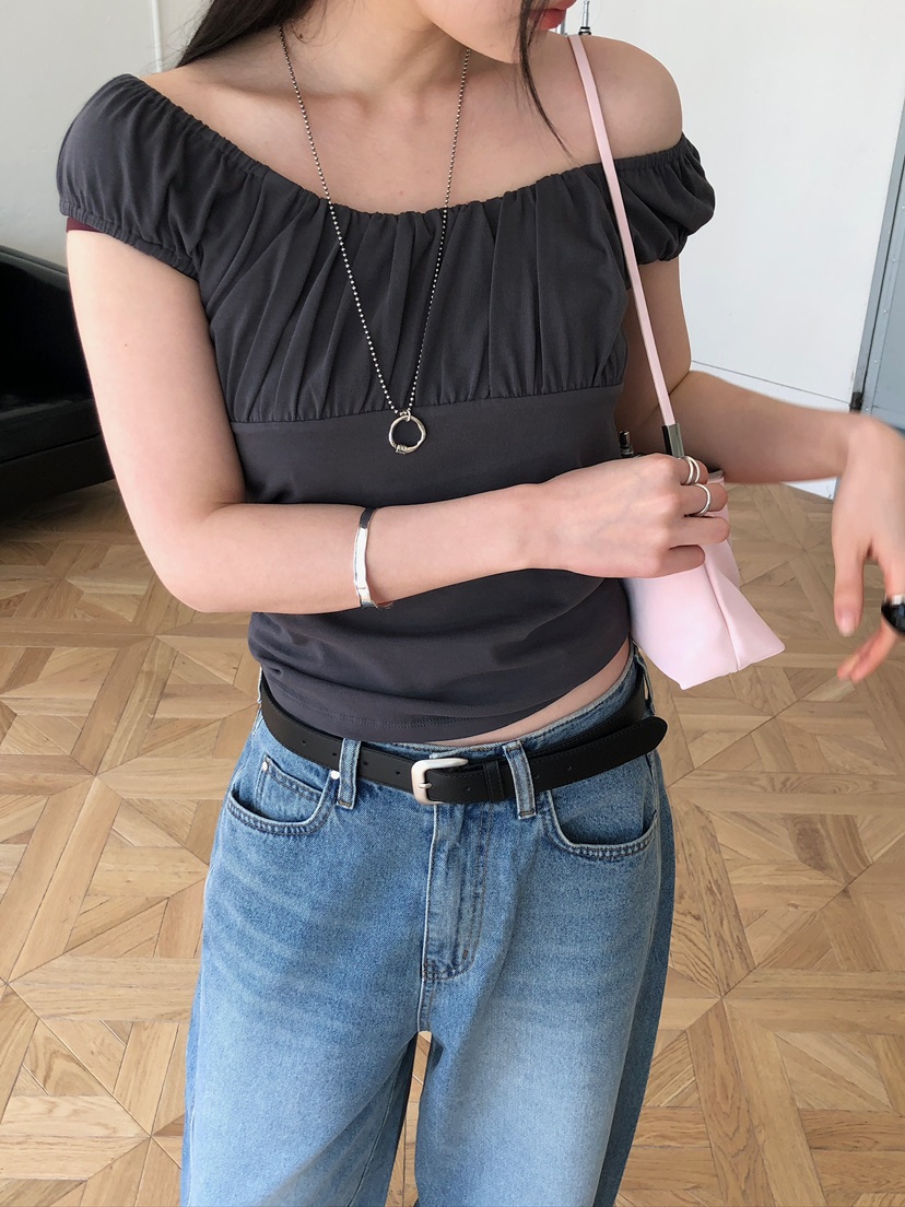 UNBOUND韓國東大門代購女裝新品職業推薦人氣時尚T恤荷葉邊UNBOUNDT恤