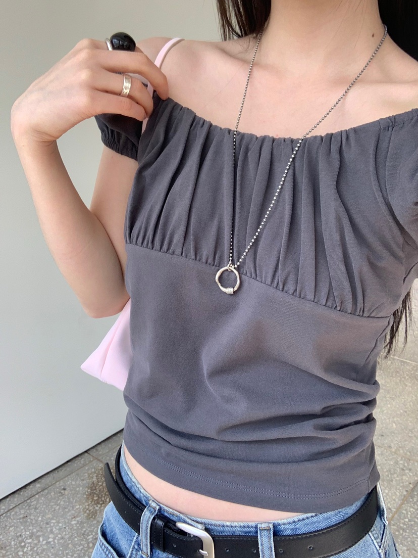 UNBOUND韓國東大門代購女裝新品職業推薦人氣時尚T恤荷葉邊UNBOUNDT恤