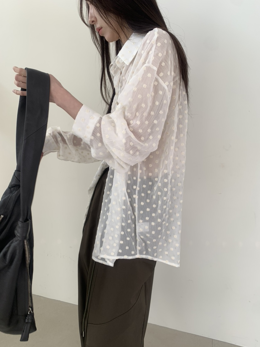 LE AVE韓國東大門代購女裝新款人氣時尚休閑26春夏襯衫蕾絲衫LE AVE襯衫/蕾絲衫