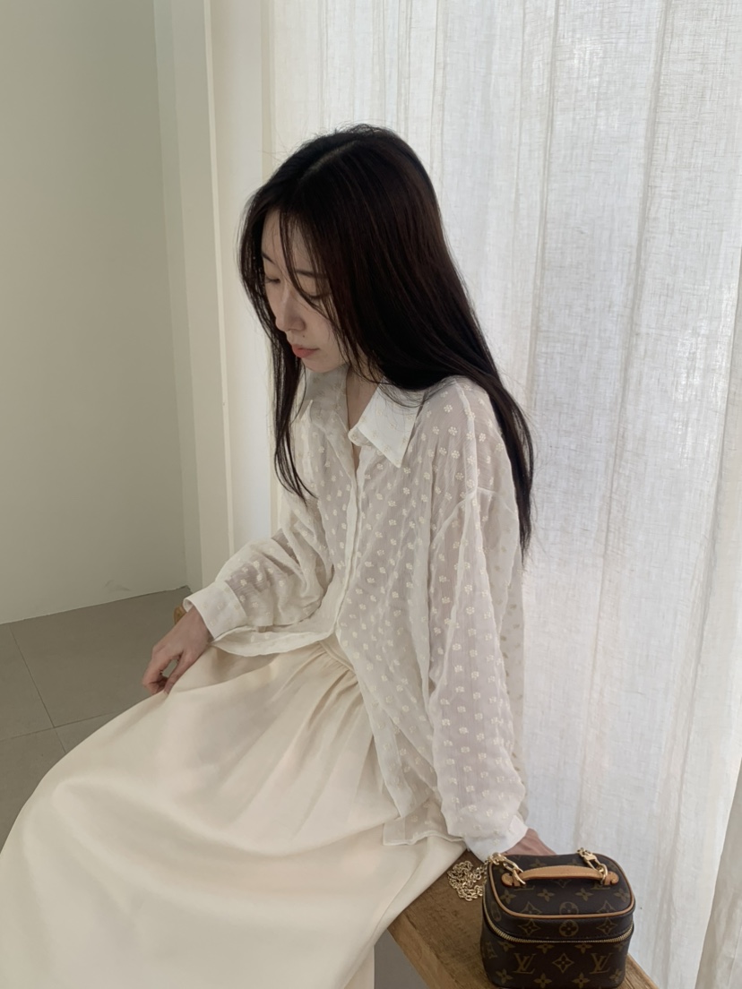 LE AVE韓國東大門代購女裝新款人氣時尚休閑26春夏襯衫蕾絲衫LE AVE襯衫/蕾絲衫